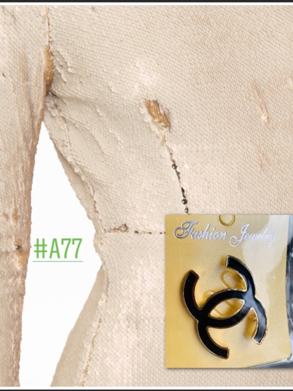 Elements Pin Removable Studs Brooch Mini Button or BIG gold+Black Fashion Brooh